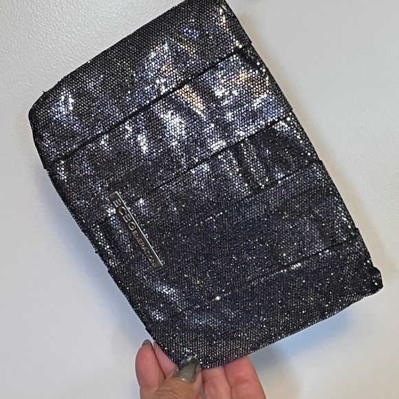 100 % Authentic BCBG Generation Cotton  Silver PURSE - Picture 7 of 8